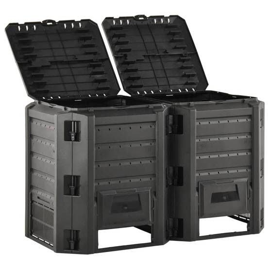 Vidaxl - Composteur de jardin Noir 800 L vidaXL 312273 - Image 2
