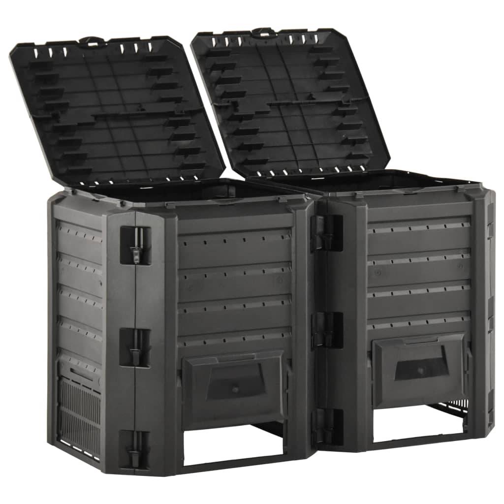 Vidaxl - Composteur de jardin Noir 800 L vidaXL 312273 - Image 2
