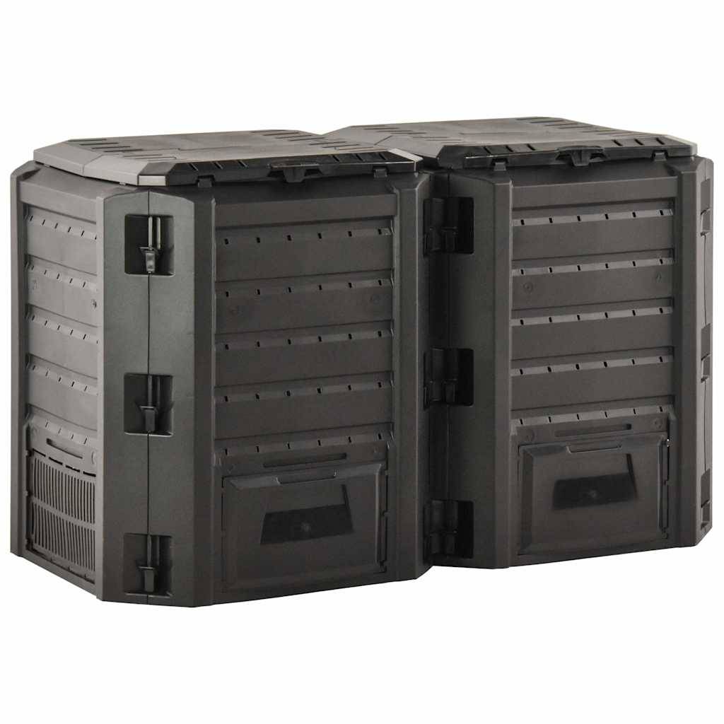 Vidaxl - Composteur de jardin Noir 800 L vidaXL 312273 - Image 5
