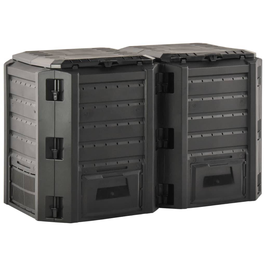 Vidaxl - Composteur de jardin Noir 800 L vidaXL 312273 - Image 4