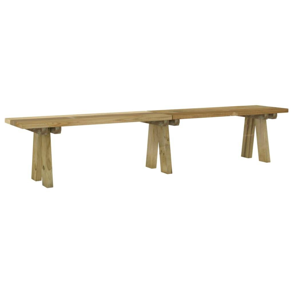 Helloshop26 - Banc de jardin meuble de patio d'extérieur terrasse 220 x 38 x 45 cm bois de pin massif imprégné - Imagen 1