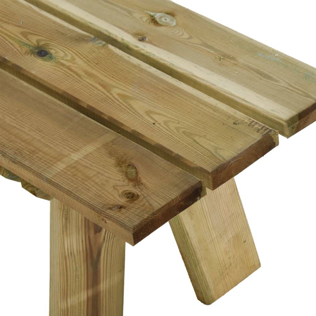 Helloshop26 - Banc de jardin meuble de patio d'extérieur terrasse 220 x 38 x 45 cm bois de pin massif imprégné - Imagen 4