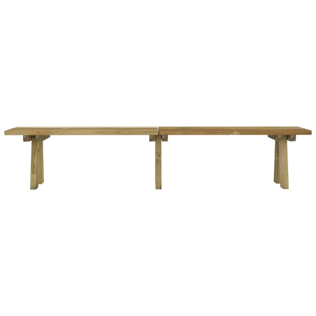 Helloshop26 - Banc de jardin meuble de patio d'extérieur terrasse 220 x 38 x 45 cm bois de pin massif imprégné - Imagen 2