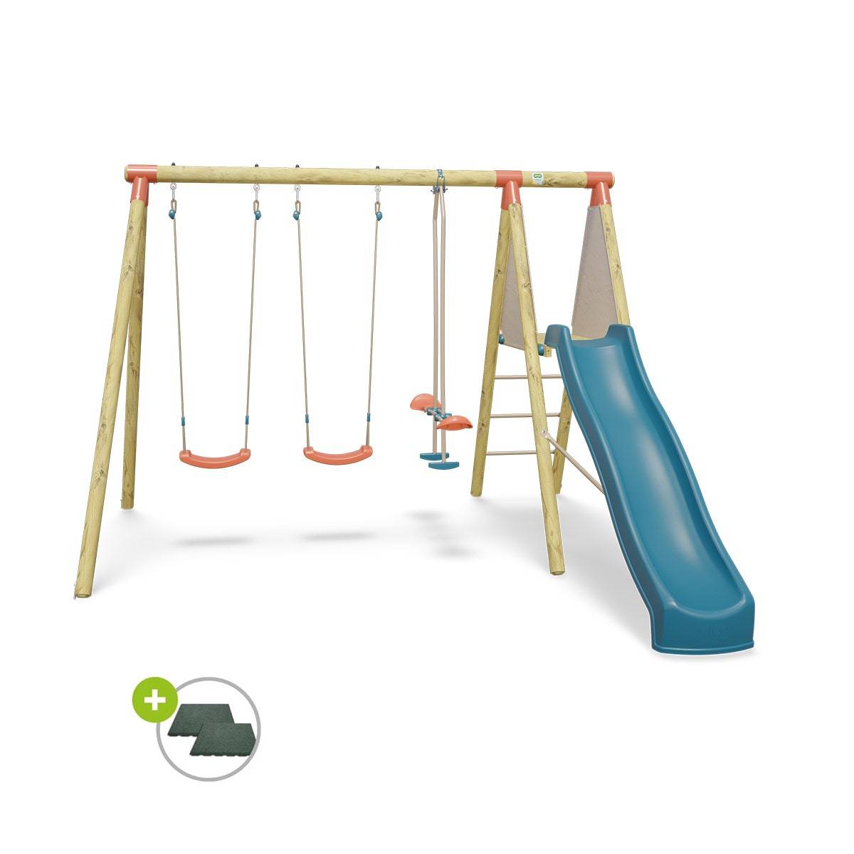Trigano Jardin - Station de jeux bois 2,30 m Topwood PALMI 2 - 6 enfants - Image 1