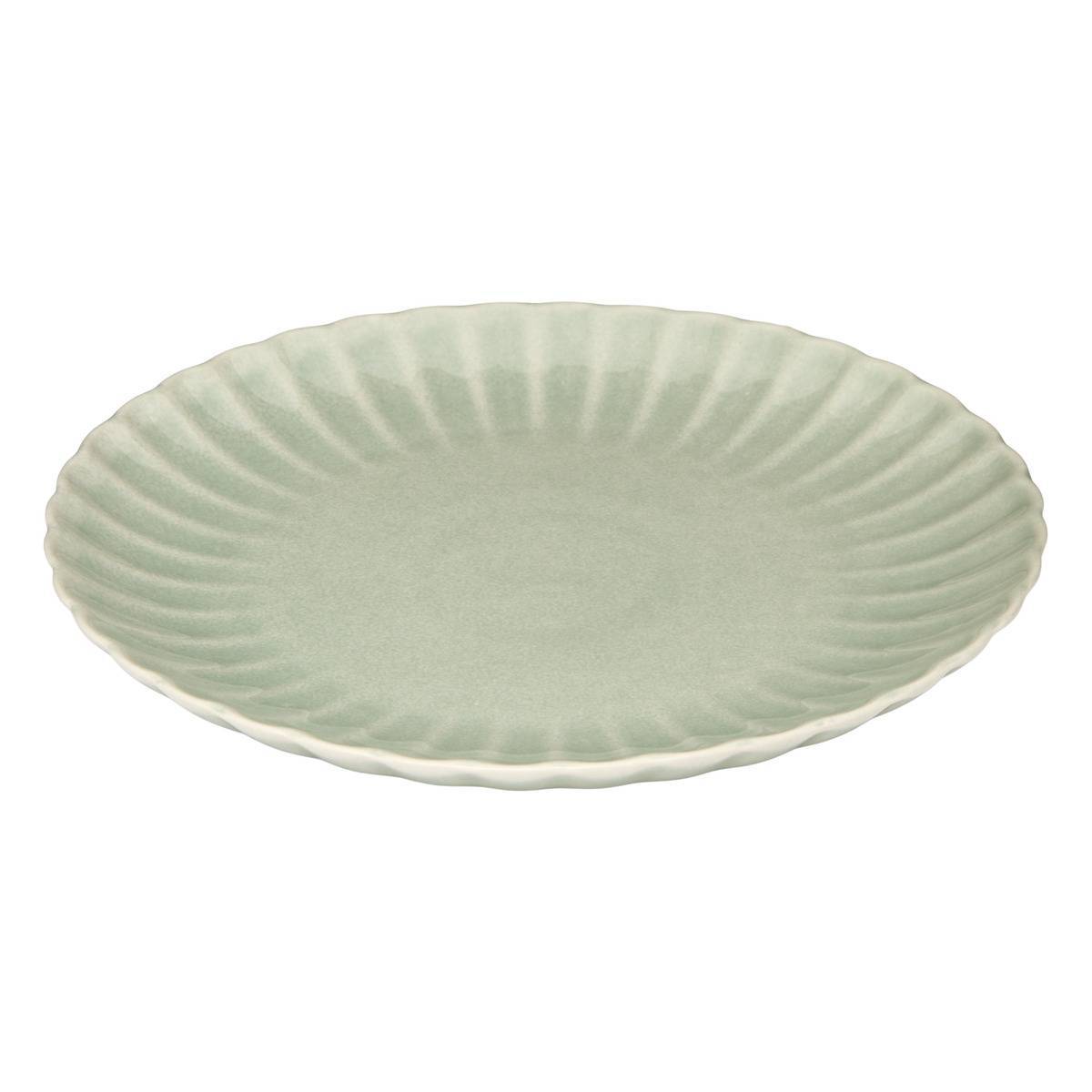 Atmosphera - Lot de 4 Assiette plate Romy ronde D.26cm vert - Atmosphera Créateur d'intérieur - Image 3