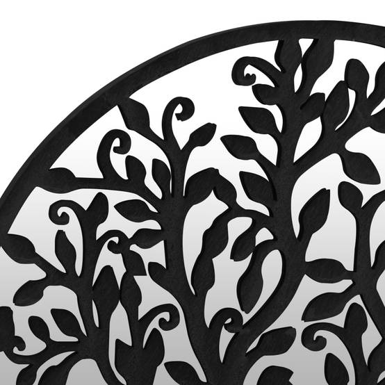 Maison Chic - Miroir de jardin - Miroir d'extérieur - miroir de maquillage Noir 40x2,5 cm Fer Rond utilisation extérieure - Image 5