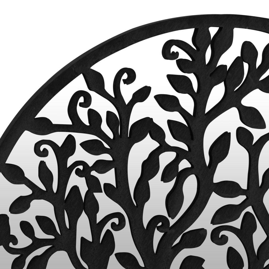 Maison Chic - Miroir de jardin - Miroir d'extérieur - miroir de maquillage Noir 40x2,5 cm Fer Rond utilisation extérieure - Image 5