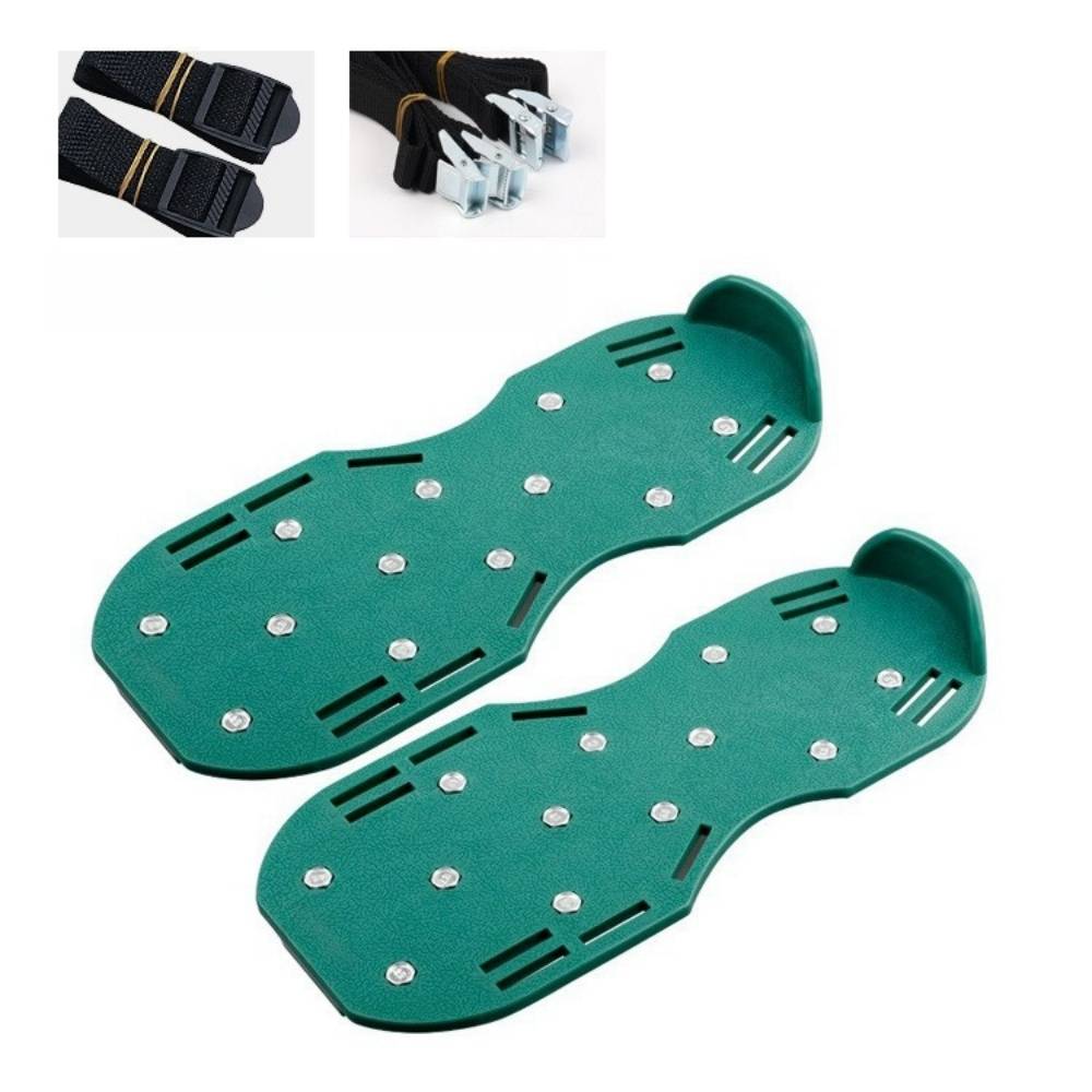 DtopbuyAge - Sandales aérateur pelouse - 12 pointes 5.7cm - Sans installation - Aération facile - Pour gazon/jardin DtopbuyAge