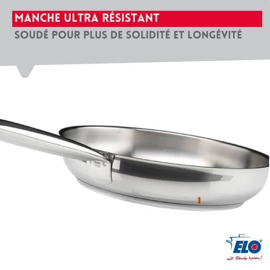 Ensemble de 1 Poêle de cuisson 24 cm et 4 faitouts 12, 16, 20 et 24 cm Elo Profi Brillant - Image 7