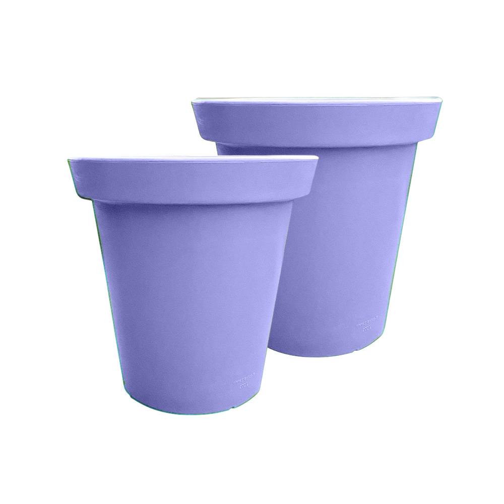 Plast'Up Rotomoulage - Pot de fleurs rond xxl delight 420l- lot de 2 - plast'up rotomoulage