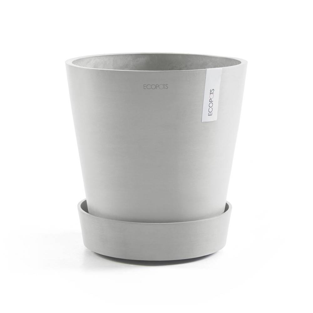 Ecopots - Support à roulettes Wheels 40 Blanc Gris - Ø 34,1 x H. 9 cm ECOPOTS - Imagen 2