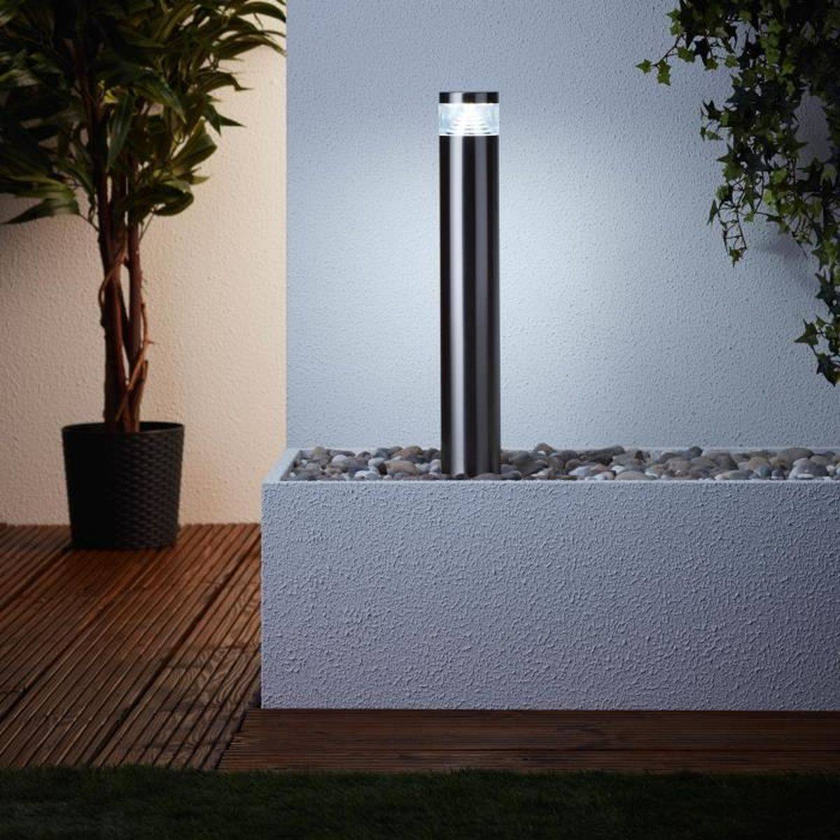 Brilliant - Potelet LED 6 W gris acier et plastique, IP44, lumière vers le haut, AVON, 50 cm - BRILLIANT - Image 3