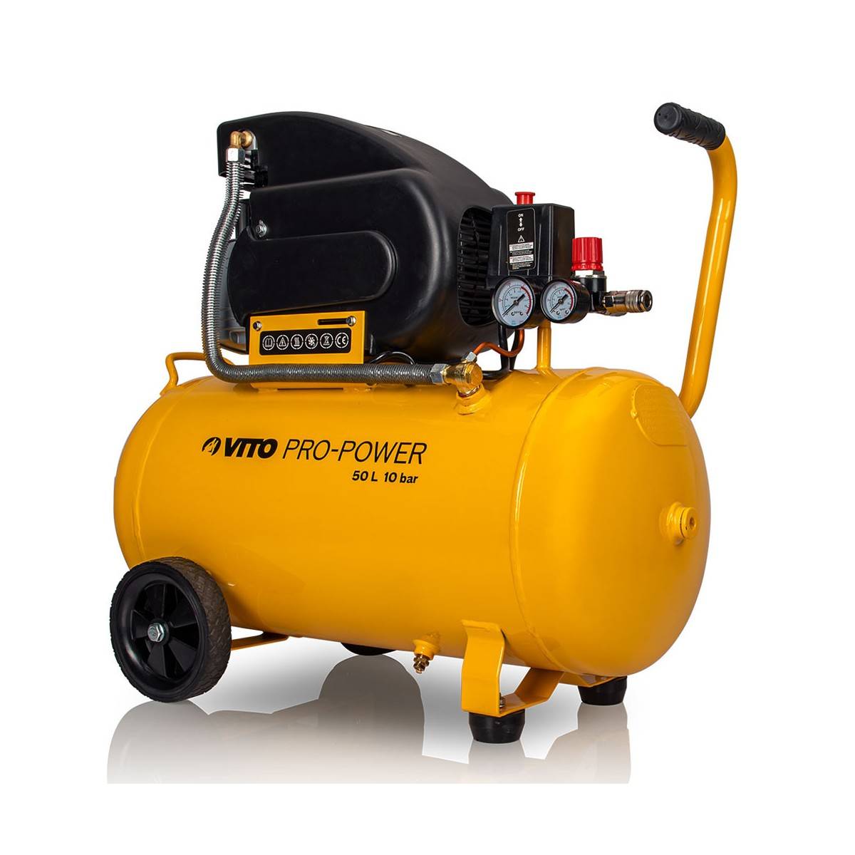 Compresseur d'air Silencieux 50 Litres 10 bar 2,5CV 145 PSI 2.5 CV VITO - Imagen 1