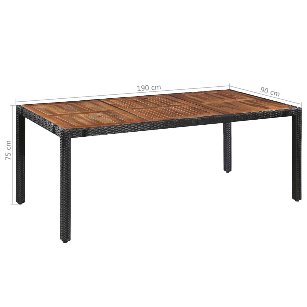 Vidaxl - Ensemble à manger d'extérieur 9 pcs résine tressée et acacia vidaXL 43936 - Imagen 3