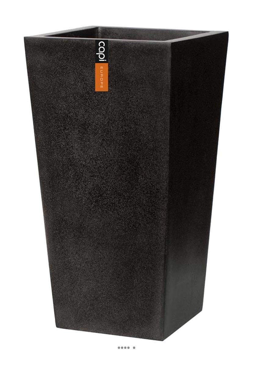 Artificielles - Bac en pures Fibres Baya Ext. carré évasé L 41 x 41 x H90 cm Noir - dimhaut: H 90 cm - couleur: Noir