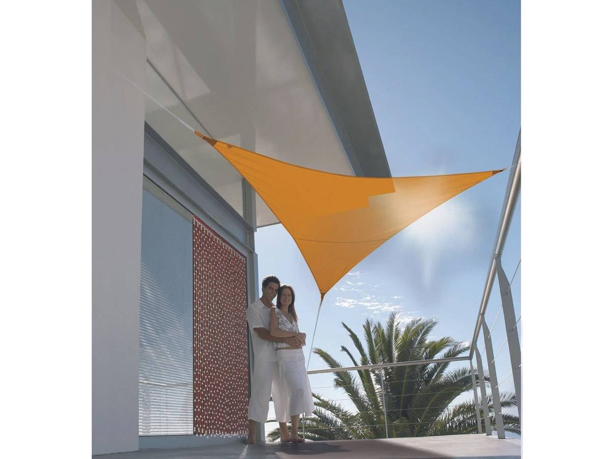 Vela de sombra triangular SERENITY - 3,60 x 3,60 x 3,60 m - Mango - Jardiline - Imagen 2