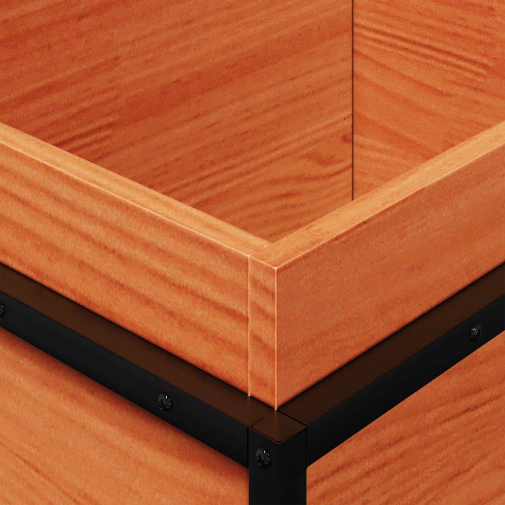 Maison Chic - Jardinière, Bac à fleurs, Pot de fleurs cire marron 100x40x50 cm bois de pin massif - Imagen 8