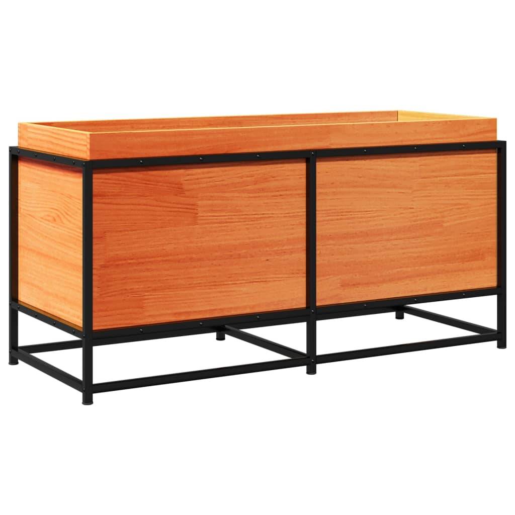 Maison Chic - Jardinière, Bac à fleurs, Pot de fleurs cire marron 100x40x50 cm bois de pin massif - Imagen 1