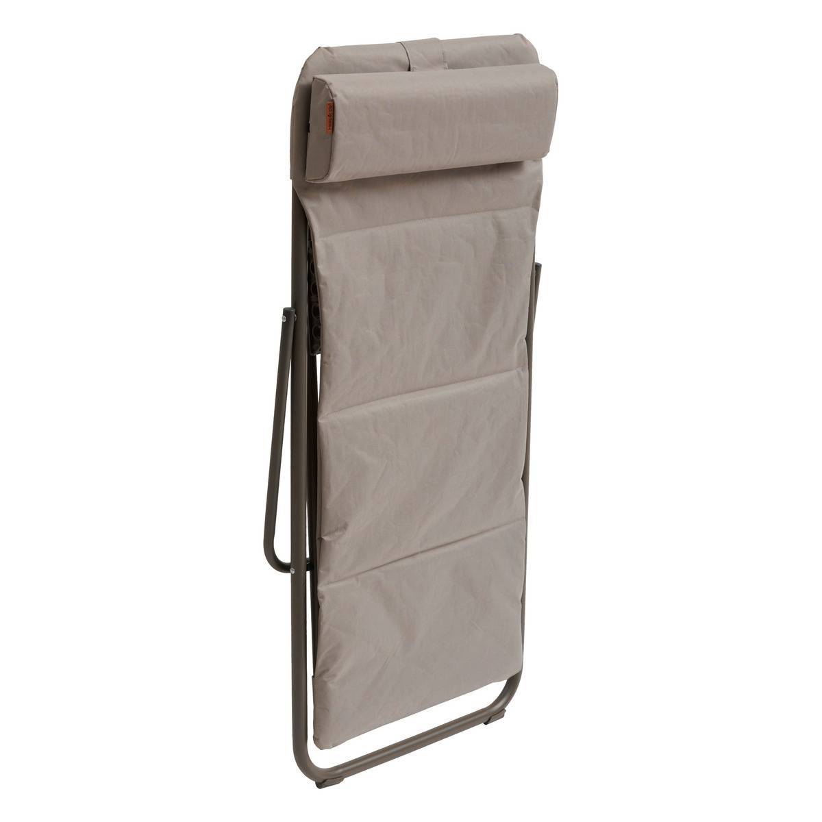 Hesperide - Chilienne de jardin pliante "Jubba" noisette & praline en zinc et polyester Hespéride - Image 5