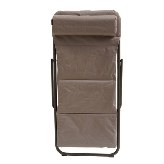 Hesperide - Chilienne de jardin pliante "Jubba" noisette & praline en zinc et polyester Hespéride - Image 4