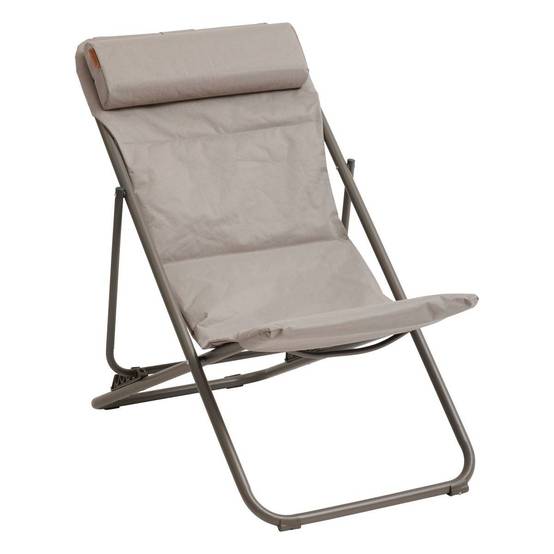 Hesperide - Chilienne de jardin pliante "Jubba" noisette & praline en zinc et polyester Hespéride - Image 2