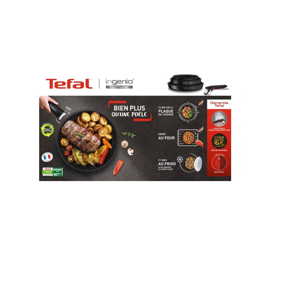 Casserole aluminium 20cm noir L3973002 Tefal - Image 4