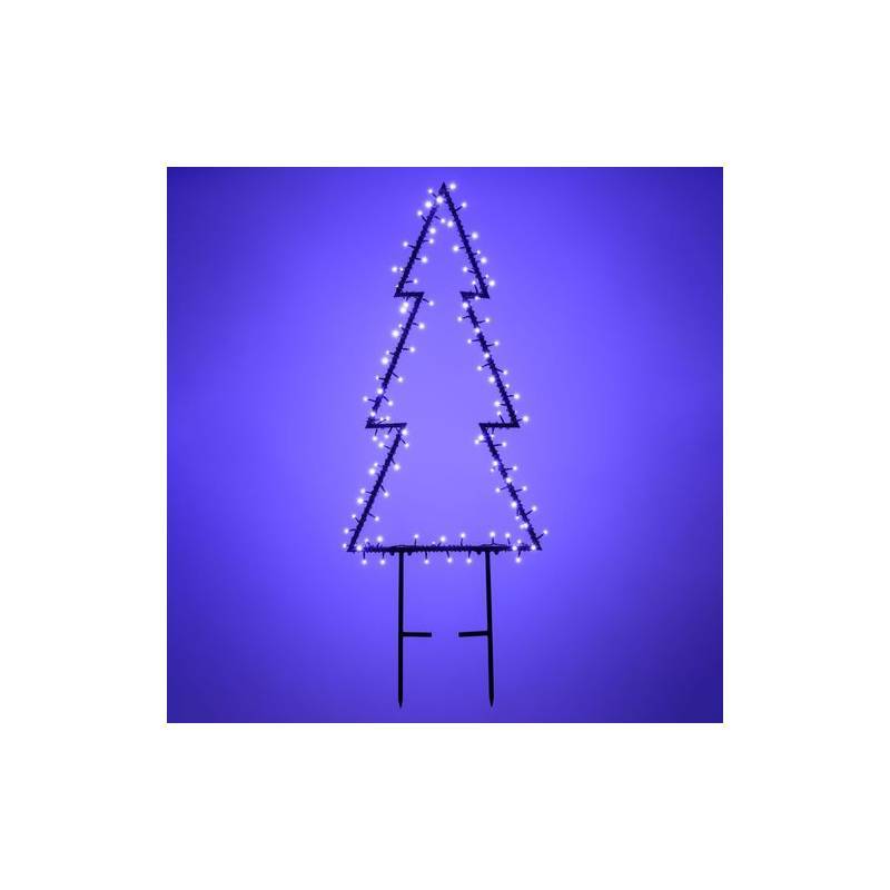 Sapin lumineux à planter H140cm 140 Led RGB 48 effets Wonder télécommande Lotti - Image 9