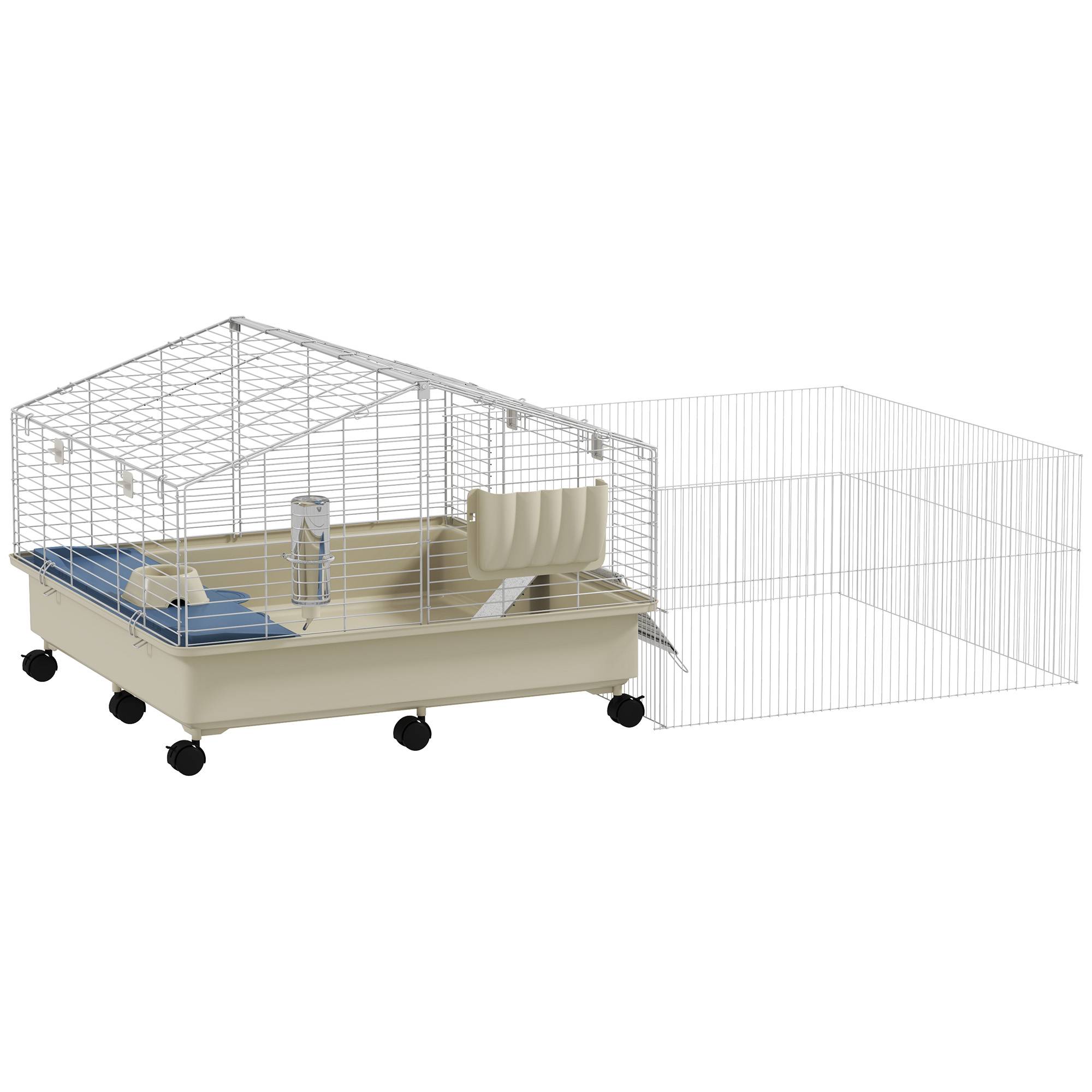 Cage pour petits animaux métal blanc 173 x 88 x 63 cm - PANGIVO - Image 2