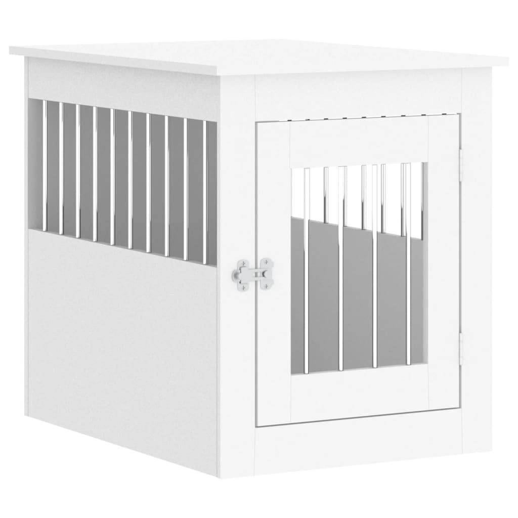 Niche plastique bois et acier blanc 55 x 75 x 65 cm - Prolenta premium p355.0 - Image 1