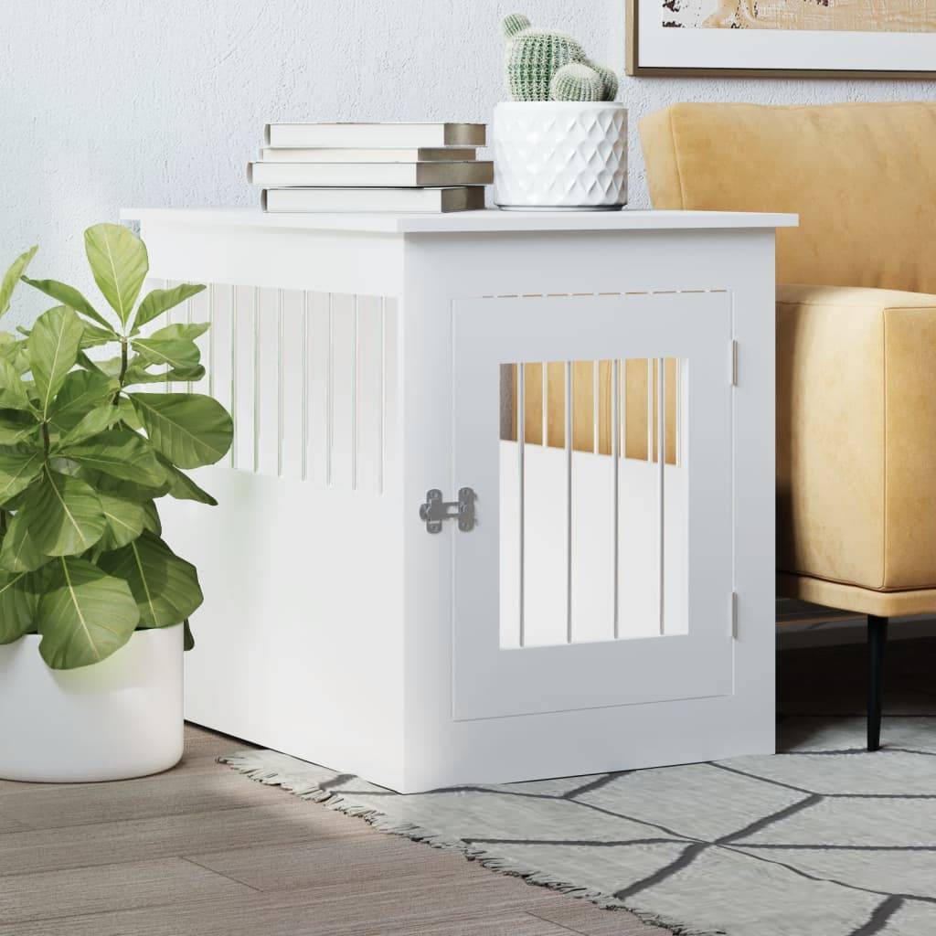 Niche plastique bois et acier blanc 55 x 75 x 65 cm - Prolenta premium p355.0 - Image 2