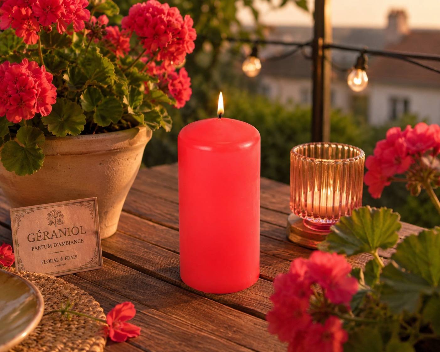 Bougie pilier parfumée Géraniol - Image 3
