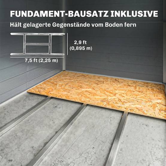 Abri de jardin polypropylène gris 240 x 190 x 228 cm - PANGIVO - Image 8