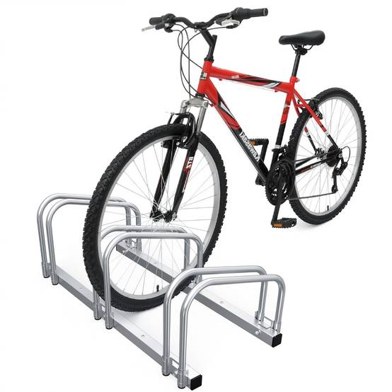 Râtelier range vélos - Support pour 3 vélos - Mural ou au sol - Porte-vélo en acier revêtu - VOUNOT® - Image 1
