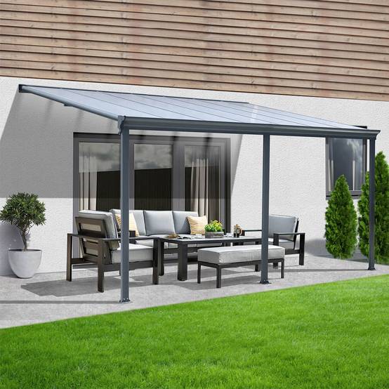 Home Deluxe - Couverture de terrasse HOME DELUXE SOLIS - 435 / 442 x 300 / 303 x 278 / 226 cm Gris - Image 1
