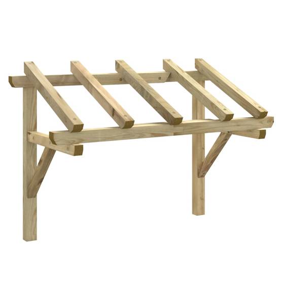 Vidaxl - Auvent de porte 150x100x100 cm Bois de pin solide vidaXL 49452 - Image 2