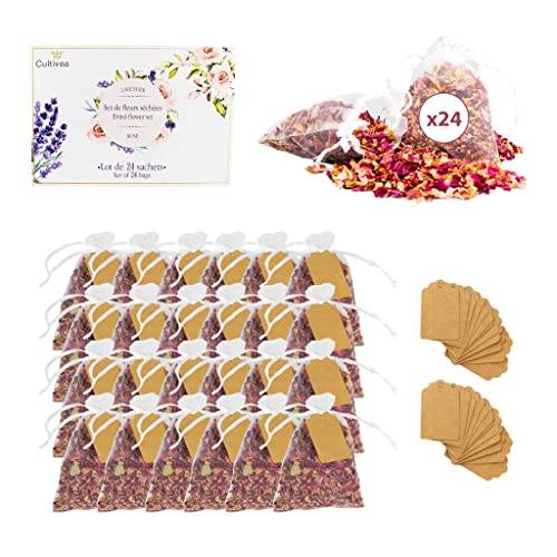 24 sachets de Fleurs séchées Naturelles – Roses - CULTIVEA®