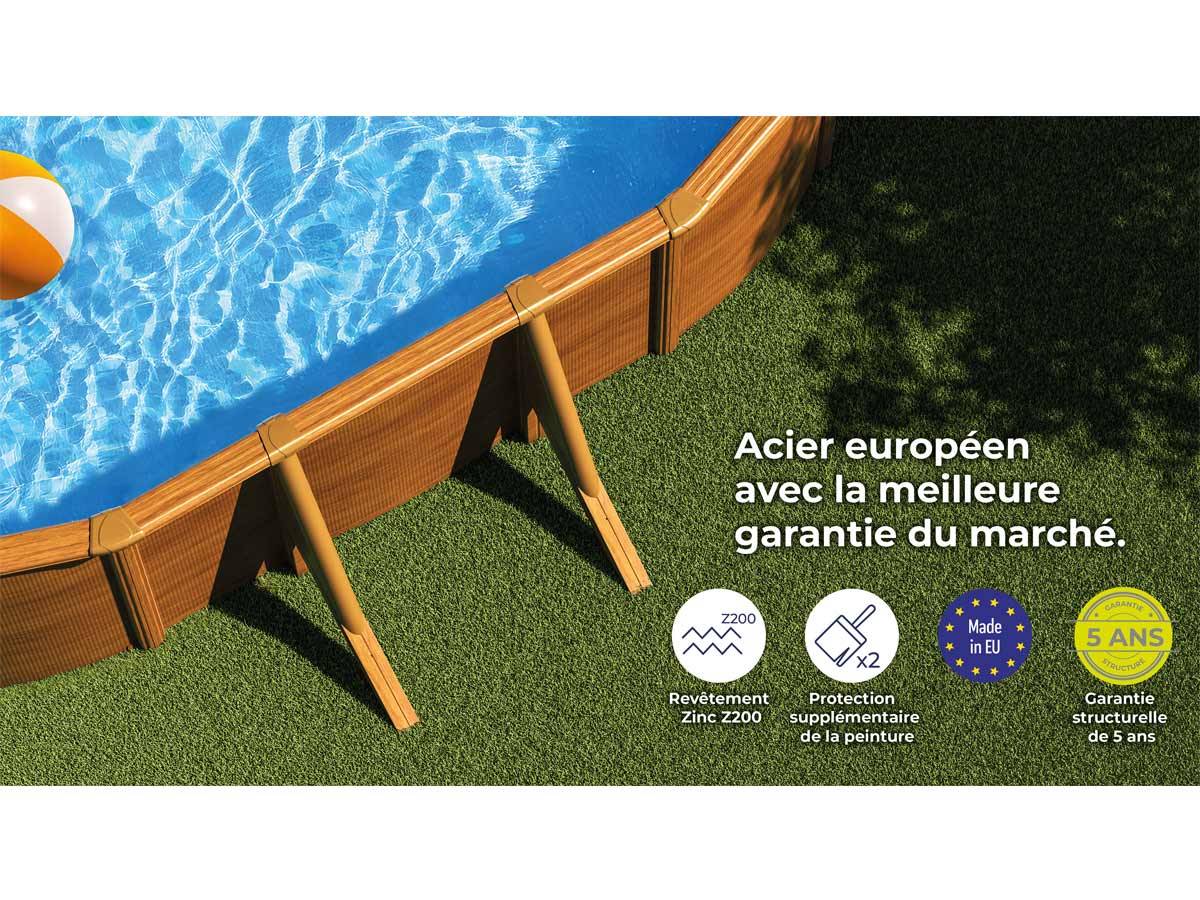 Gré - Piscine acier aspect bois Gré Pacific ovale 6,34 x 3,99 x 1,22 m - Gré - Imagen 5