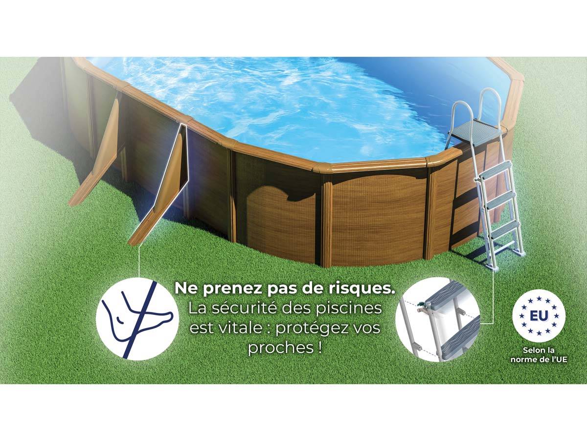 Gré - Piscine acier aspect bois Gré Pacific ovale 6,34 x 3,99 x 1,22 m - Gré - Imagen 6