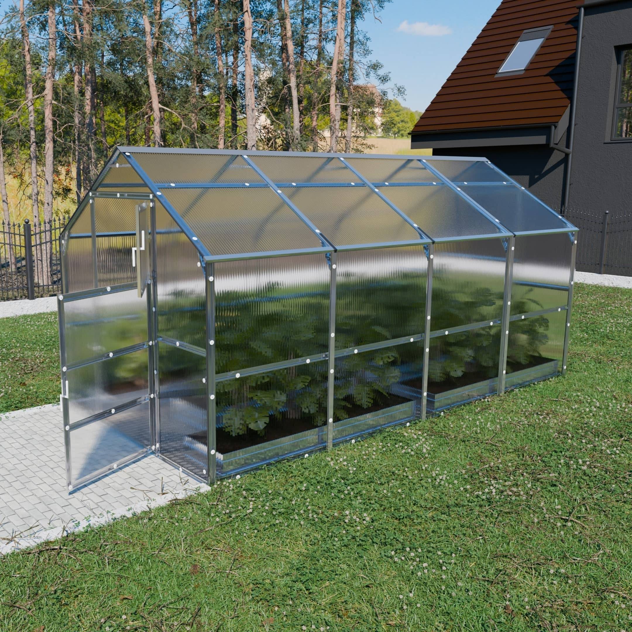 Serre KLASIKA BERNARD 2,35 x 4 m (9,4 m²), 4 mm avec revêtement en polycarbonate - Image 1