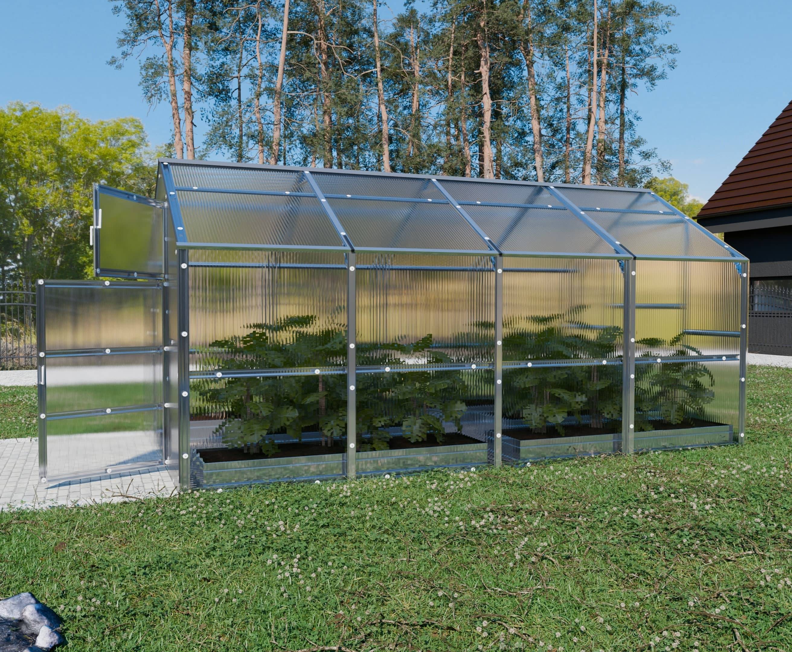 KLASIKA GREENHOUSES - Serre KLASIKA BERNARD 2,35 x 4 m (9,4 m²), 4 mm avec revêtement en polycarbonate - Image 1