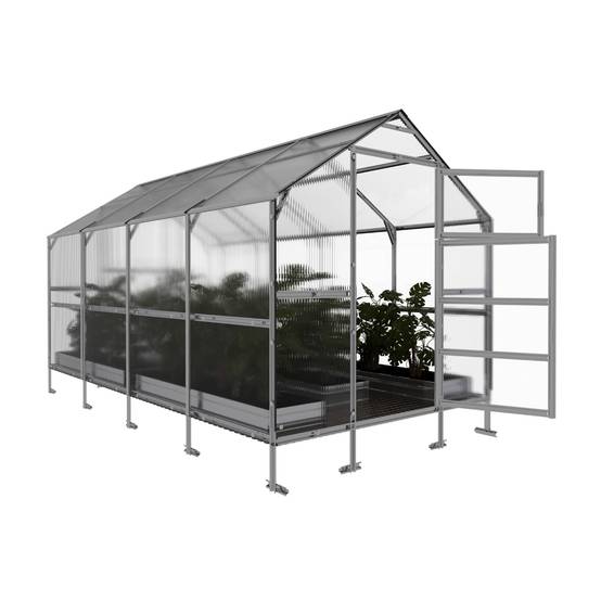 Serre KLASIKA BERNARD 2,35 x 4 m (9,4 m²), 4 mm avec revêtement en polycarbonate - Image 4