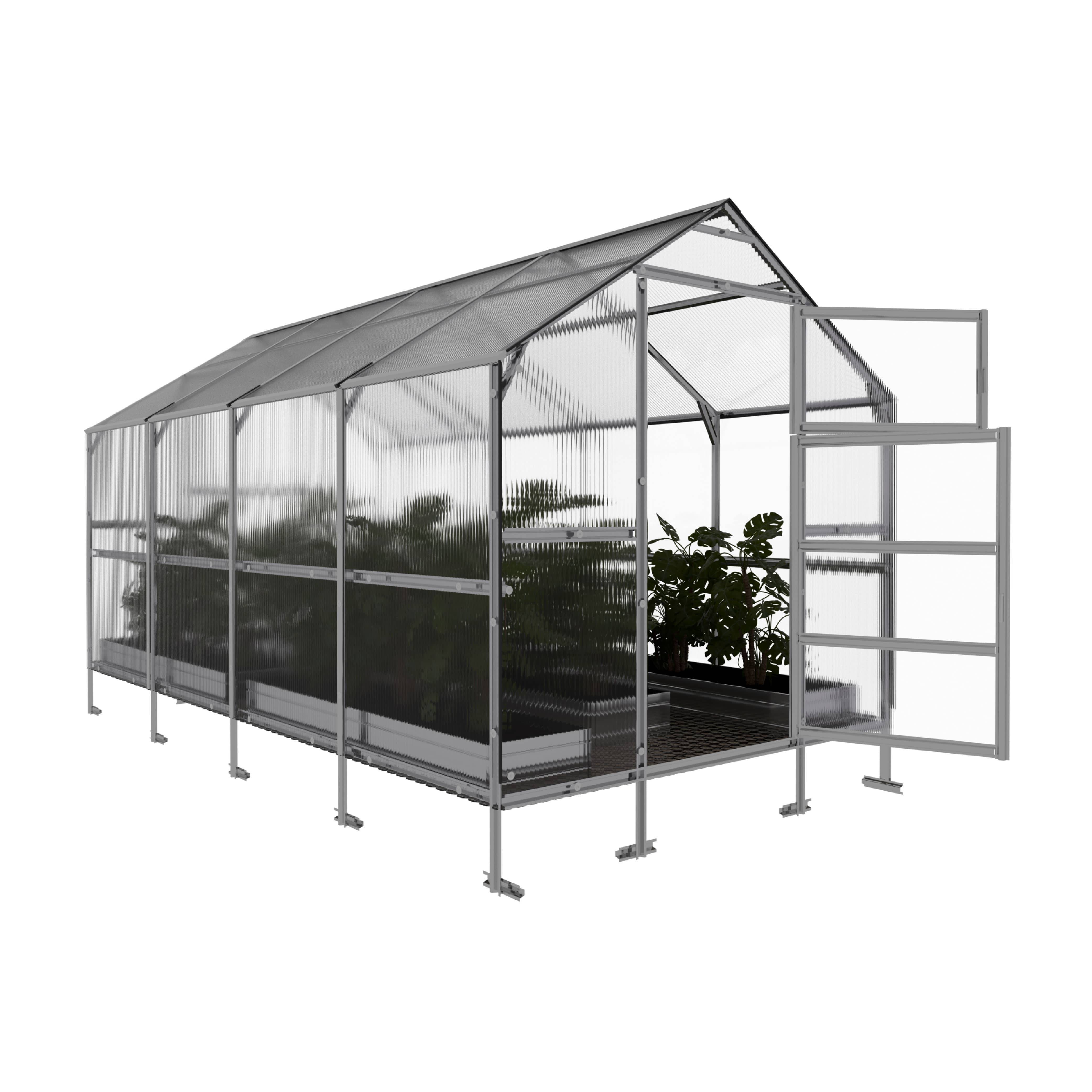 KLASIKA GREENHOUSES - Serre KLASIKA BERNARD 2,35 x 4 m (9,4 m²), 4 mm avec revêtement en polycarbonate - Image 5