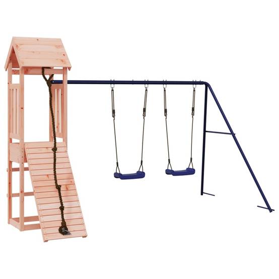 Helloshop26 - Aire de jeux d'extérieur balançoires toboggan portiques robuste jeux jardin 308 x 196 x 207 cm bois massif de douglas - Imagen 1