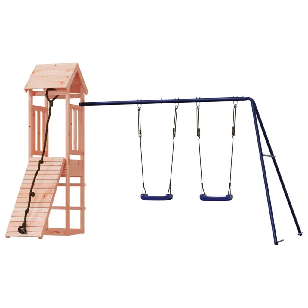 Helloshop26 - Aire de jeux d'extérieur balançoires toboggan portiques robuste jeux jardin 308 x 196 x 207 cm bois massif de douglas - Imagen 2
