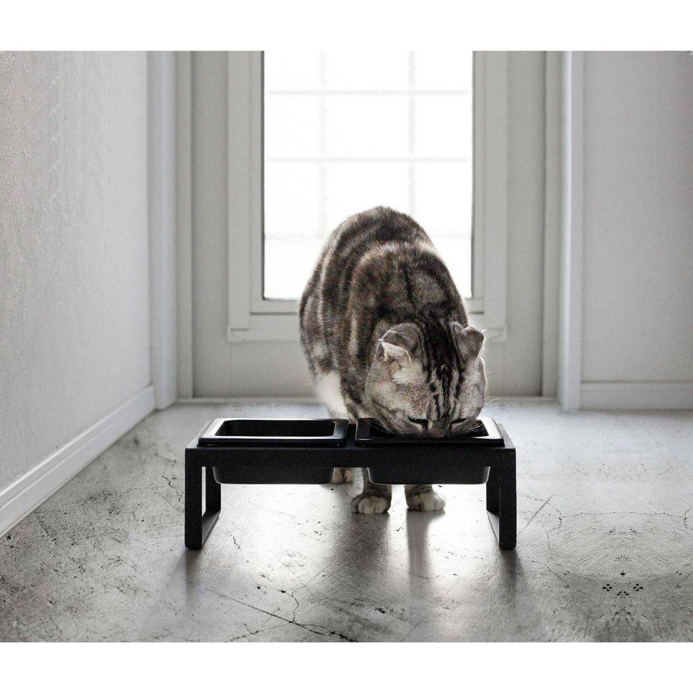 Yamazaki - Double gamelle design surélevée pour chat Tower Yamazaki - Imagen 4