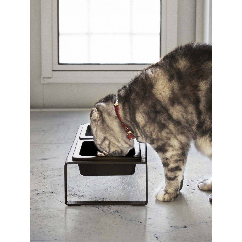 Yamazaki - Double gamelle design surélevée pour chat Tower Yamazaki - Imagen 3