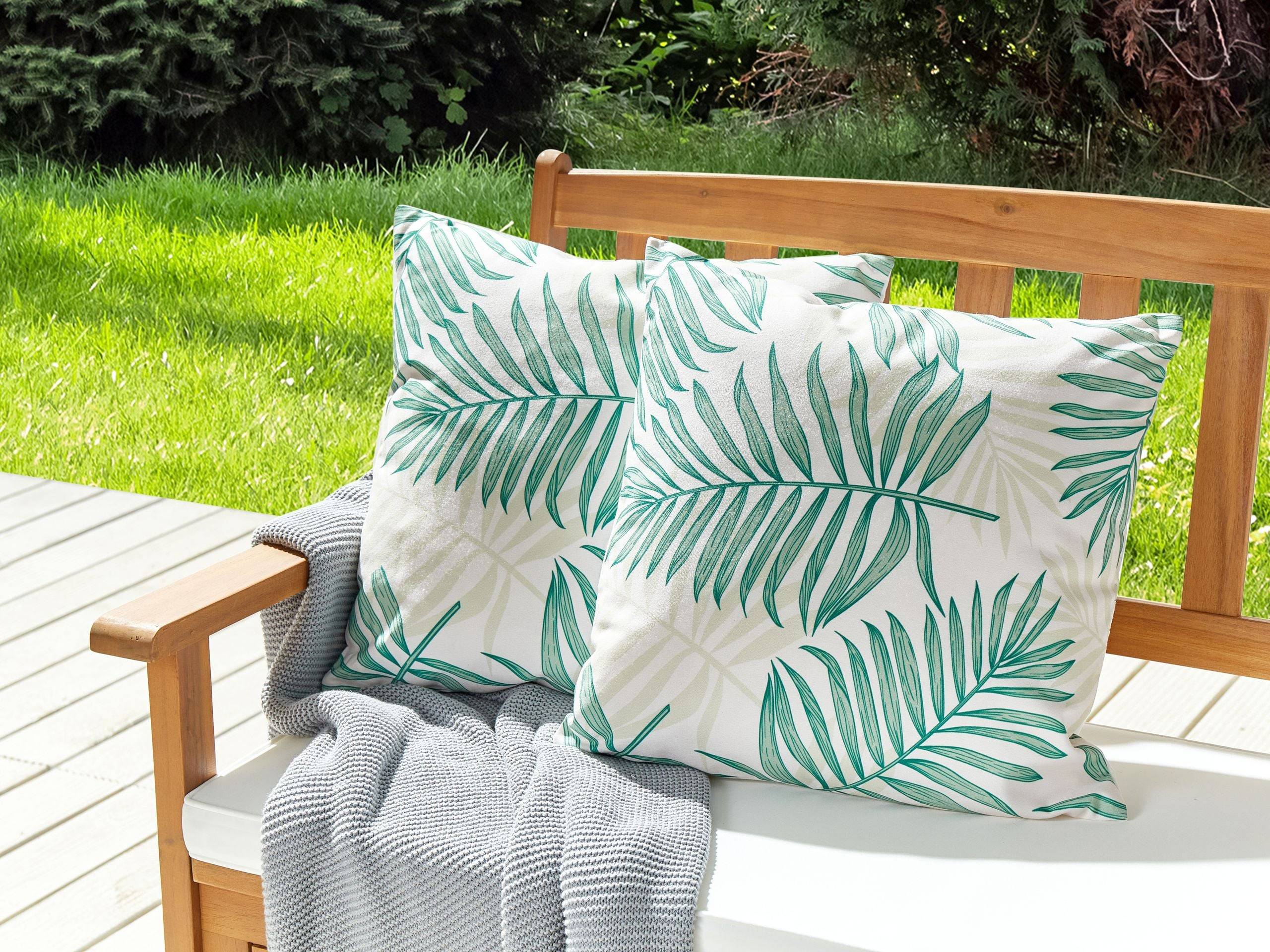 Beliani - Coussin d'extérieur Polyester Vert POGGIO - Beliani - Imagen 1