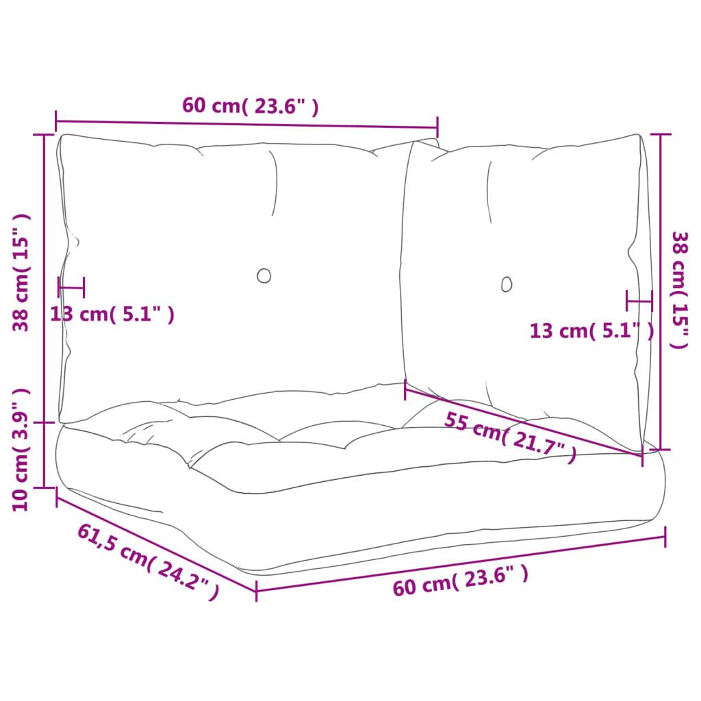 Lot de 3 Coussins pour Salon de Jardin Palette en Polyester Confortable Gris 61.5x60cm – ComfortXL Outdoor Living - Image 6