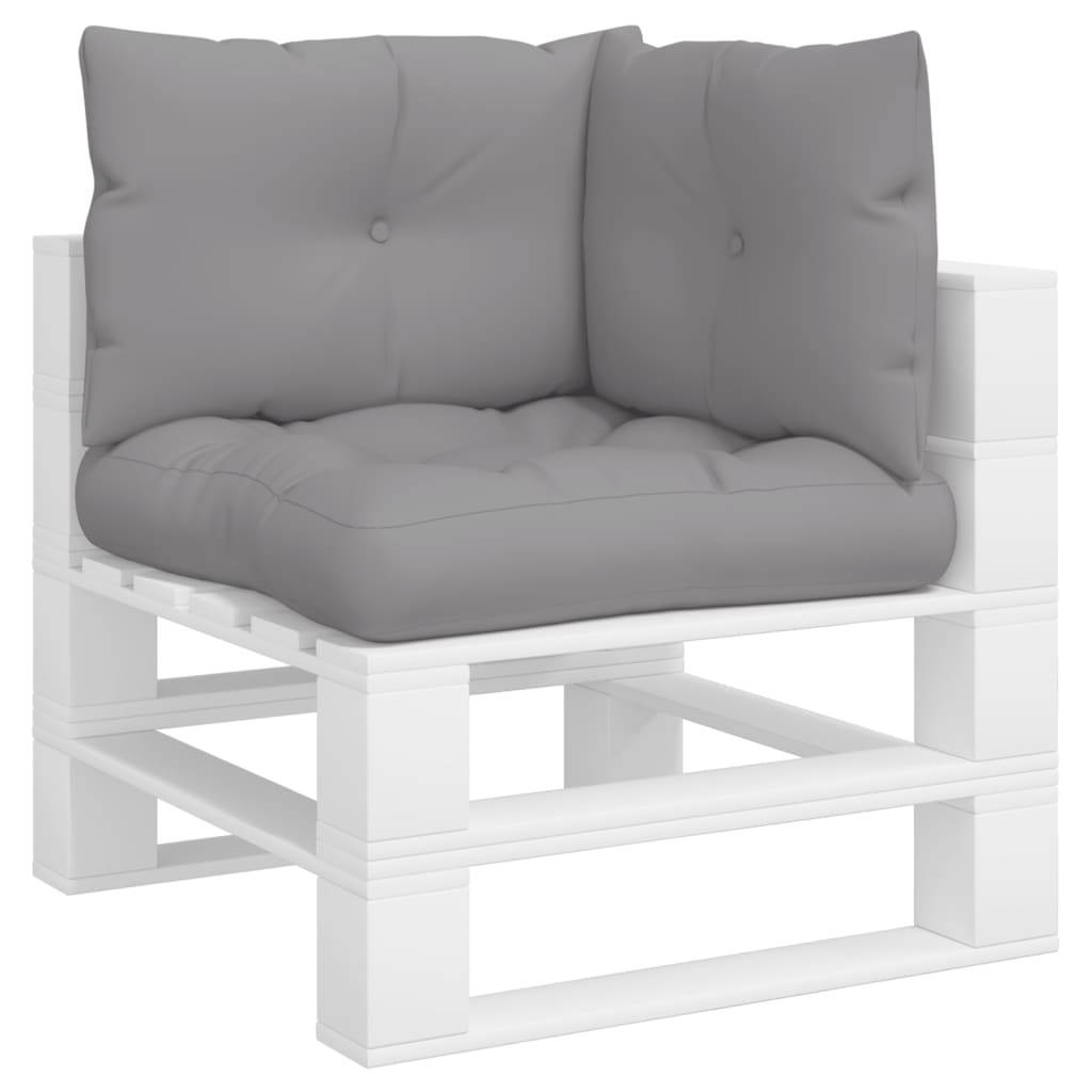 Lot de 3 Coussins pour Salon de Jardin Palette en Polyester Confortable Gris 61.5x60cm – ComfortXL Outdoor Living - Image 3