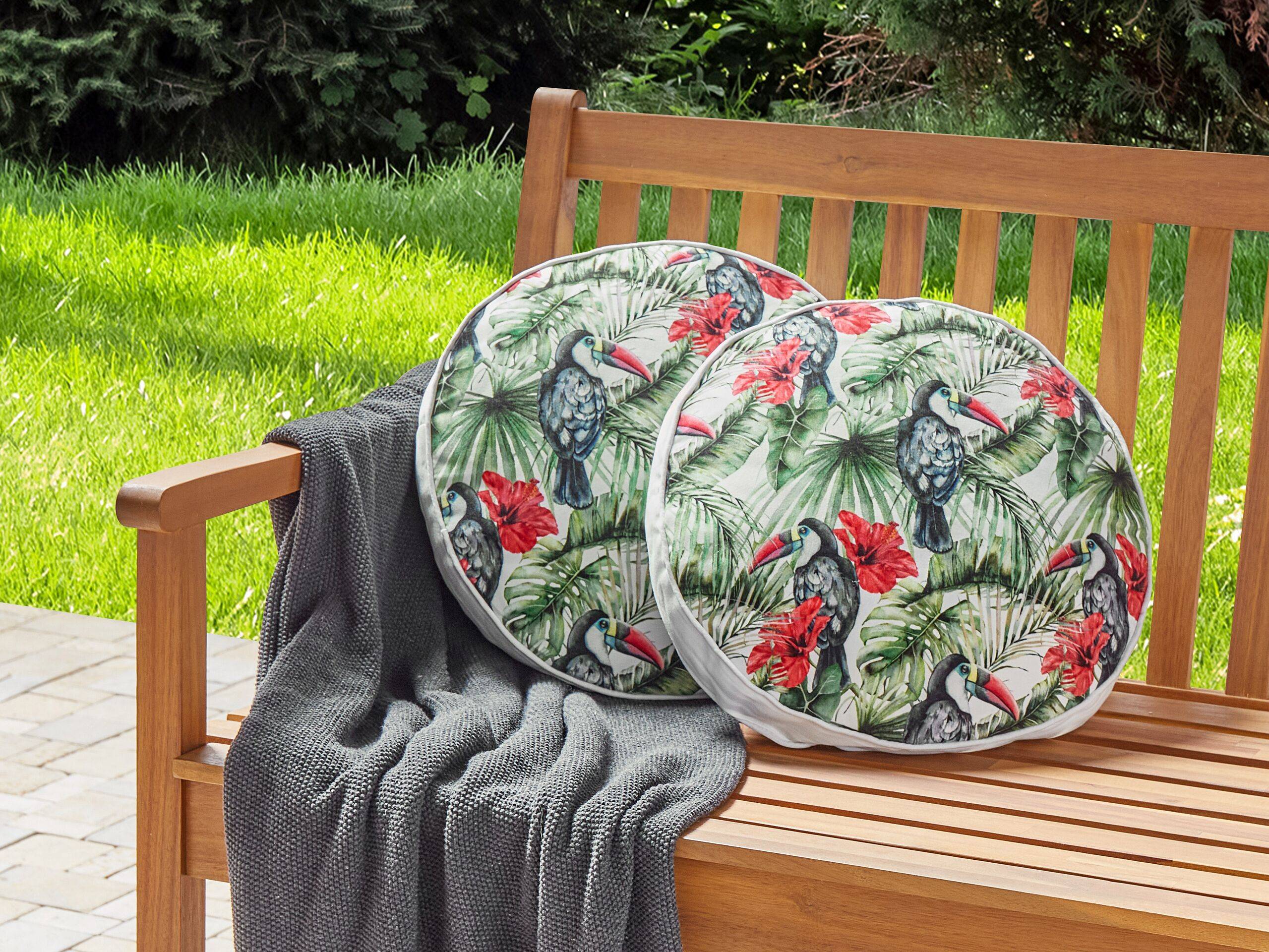 Beliani - Coussin d'extérieur Polyester Vert MALLARE - Beliani - Imagen 1
